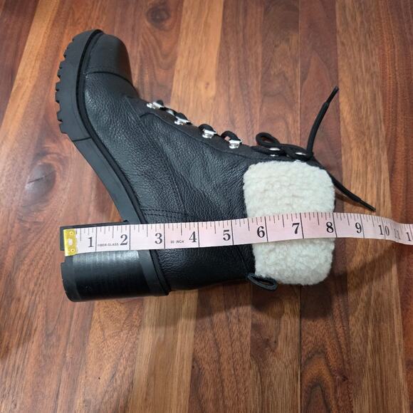 Marc Fisher Lakynn Lace Up Lug Sole Heeled Combat Booties Size 7.5 - Picture 11 of 11